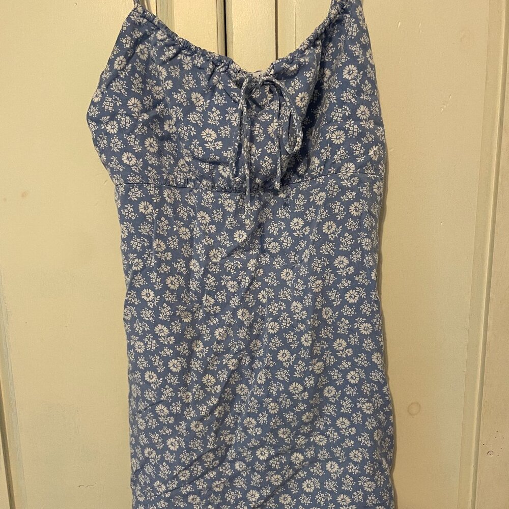 Reformation Blue Flower Mini Dress